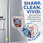 (2 Pack) Best Teacher Magnets - Floral Design - Teacher Appreciation - School - Great for Classroom - Inspirational Magnets - 5" On Longest Side - for Cars, Fridges, Toolboxes - Made in USA - MAG4414