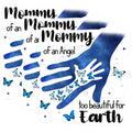 (3 Pack) Mommy of an Angel Decals - Butterfly Decals - Memorial Decal - 3 Inches On Longest Side - Easy Peel & Apply - Made in USA - 3MCS4796