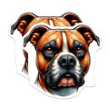 (2 Pack) Boxer Dog Magnets - Canine Lover Decor - Refrigerator Lockers Magnets - 5" On Longest Side - Premium Magnet - for Cars, Refrigerators, Toolboxes, Lockers - Made in USA - MAG15062