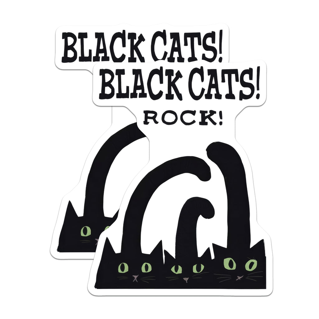 (2 Pack) Black Cats Magnets - Funny Cat Lover Refrigerator Magnet - Kitchen Decor - 5" On Longest Side - Premium Magnet - for Cars, Refrigerators, Toolboxes, Lockers - Made in USA - MAG15707