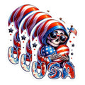 (3 Pack) Patriotic Reaper Decals - USA Flag - Laptop Decal - 3 Inches On Longest Side - Easy Peel & Apply - Made in USA - 3MCS6682
