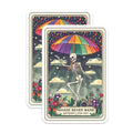 (2 Pack) Shade Never Made Anybody Less Gay Magnets - LGBTQ Pride ation - Rainbow Skeleton - Funny Queer Quote - 5" On Longest Side - for Cars, Fridges, Toolboxes - Made in USA - MAG4399
