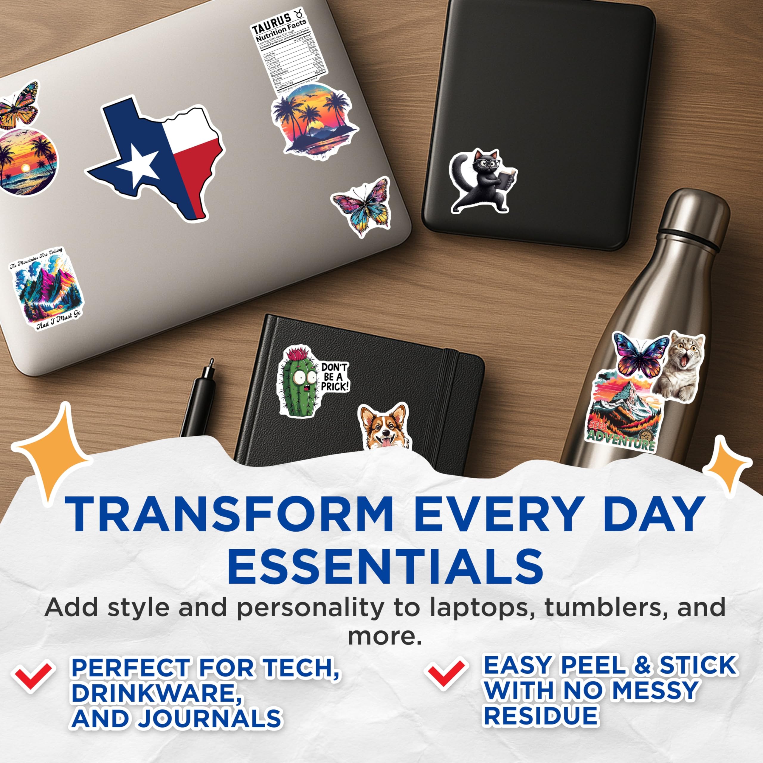 (3 Pack) Don't Be A Prick Decals - Funny Cactus Decal - Sarcastic Decals - 3 Inches On Longest Side - Easy Peel & Apply - Made in USA - 3MCS4361