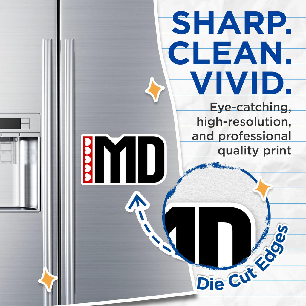 (2 Pack) IMD Magnets - Hearts Design - Initial Letters Decor - Refrigerator Accent - 5 Inches On Longest Side - Thick Durable Magnet - Made in USA - MAG19008