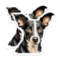 (2 Pack) Border Collie Dog Magnets - Pet Lover Refrigerator Decor - Animal Art Kitchen Magnets - 5 Inches On Longest Side - Thick Durable Magnet - Made in USA - MAG28194