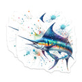 (2 Pack) Marlin Fish Magnets - Ocean Decor - Fishing Enthusiast Art - 5" On Longest Side - Premium Magnet - for Cars, Refrigerators, Toolboxes, Lockers - Made in USA - MAG14800