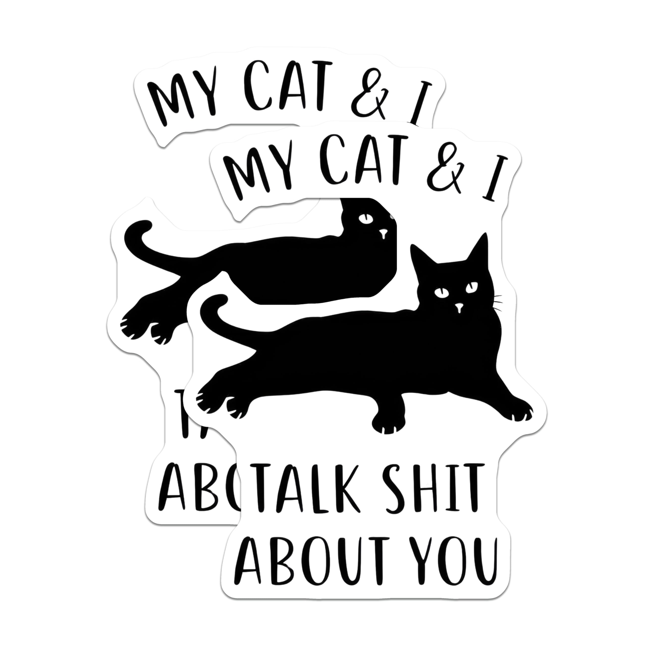 (2 Pack) Cat Lover Magnets - Funny Cat Quotes - Sarcastic Cat Refrigerator Magnets - 5" On Longest Side - Premium Magnet - for Cars, Refrigerators, Toolboxes, Lockers - Made in USA - MAG16382