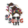 (2 Pack) Sewing Life Messy Bun Magnets - Crafter Enthusiast - Seamstress Decor for Hobby Room - 5 Inches On Longest Side - Thick Durable Magnet - Made in USA - MAG37595