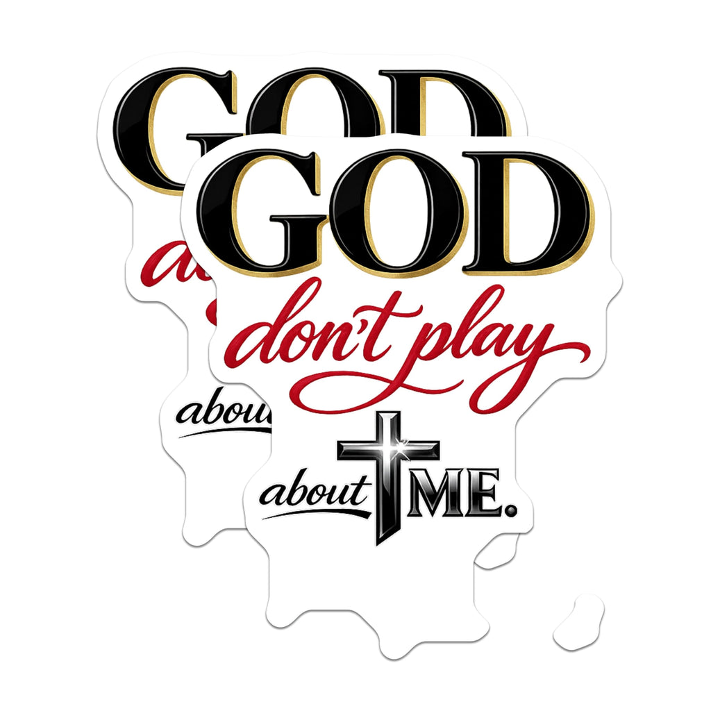 (2 Pack) God Dont Play About Me Magnets - Christian Faith Affirmation Decor - Inspirational Religious Statement - 5 Inches On Longest Side - Thick Durable Magnet - Made in USA - MAG22160