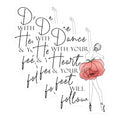 (3 Pack) Ballet Dancer Decals - Dance with Heart Quote - Ballerina Laptop Decal - 3 Inches On Longest Side - Easy Peel & Apply - Made in USA - 3MCS2975