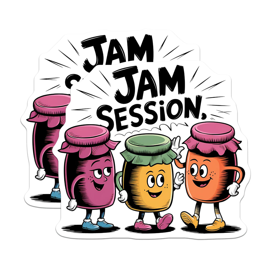 (2 Pack) Jam Session Magnets - Cute Kitchen Decorations - 5" On Longest Side - for Cars, Fridges, Toolboxes - Made in USA - MAG7635