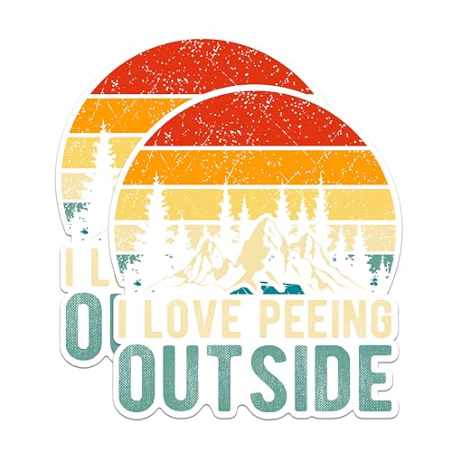 (2 Packs) I Love Peeing Outside Magnets - Nature Outdoorsman Hiking Hiker Magnets - 5 Inches On Longest Side - Premium Magnet - for Fridges, Toolboxes, Cars - Made in USA - MAG2381