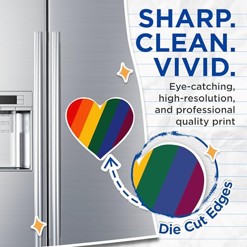 (2 Packs) Rainbow Heart Welcoming Inclusive Magnets - Rainbow LGBTQ Heart Magnets - 5 Inches On Longest Side - Premium Magnet - for Fridges, Toolboxes, Cars - Made in USA - MAG2282