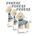 (3 Pack) Poodle Love Decals - Cute Dog Stickers - Laptop Decals - 3 Inches On Longest Side - Easy Peel & Apply - Made in USA - 3MCS6071