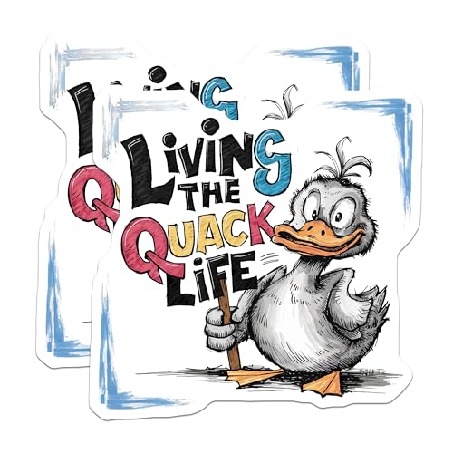 (2 Pack) Duck Cartoon Magnets Magnets - Humorous Fridge Decor - 5" On Longest Side - Made in USA - Sticks to Refrigerators & Metal Surfaces - MAG8540