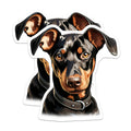 (2 Pack) Doberman Pinscher Dog Magnets - Realistic Pet Portrait - Dog Owner Home Decor - 5 Inches On Longest Side - Thick Durable Magnet - Made in USA - MAG28067