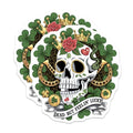 Bliss Monkey Co. Skull Coffee Mug - Dead But Feelin' Lucky - Green Shamrock Snake Horseshoe Design - 11 Ounce Coffee Cup - Premium Ceramic - Design Printed On Both Sides - BMCM4394