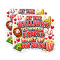 (2 Pack) Baseball Fan Magnets - Ballpark Life Quote Art - Sports Game Day Refrigerator Locker Decor - 5 Inches On Longest Side - Thick Durable Magnet - Made in USA - MAG25695
