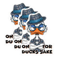 (3 Pack) Funny Duck Decals - Oh for Ducks Sake - Cartoon Duck Sticker - 3 Inches On Longest Side - Easy Peel & Apply - Made in USA - 3MCS8478