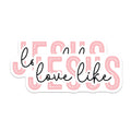 (2 Pack) Christian Faith Magnets - Love Like Jesus Religious Decor - Inspirational Quote Fridge Magnets - 5 Inches On Longest Side - Thick Durable Magnet - Made in USA - MAG29907