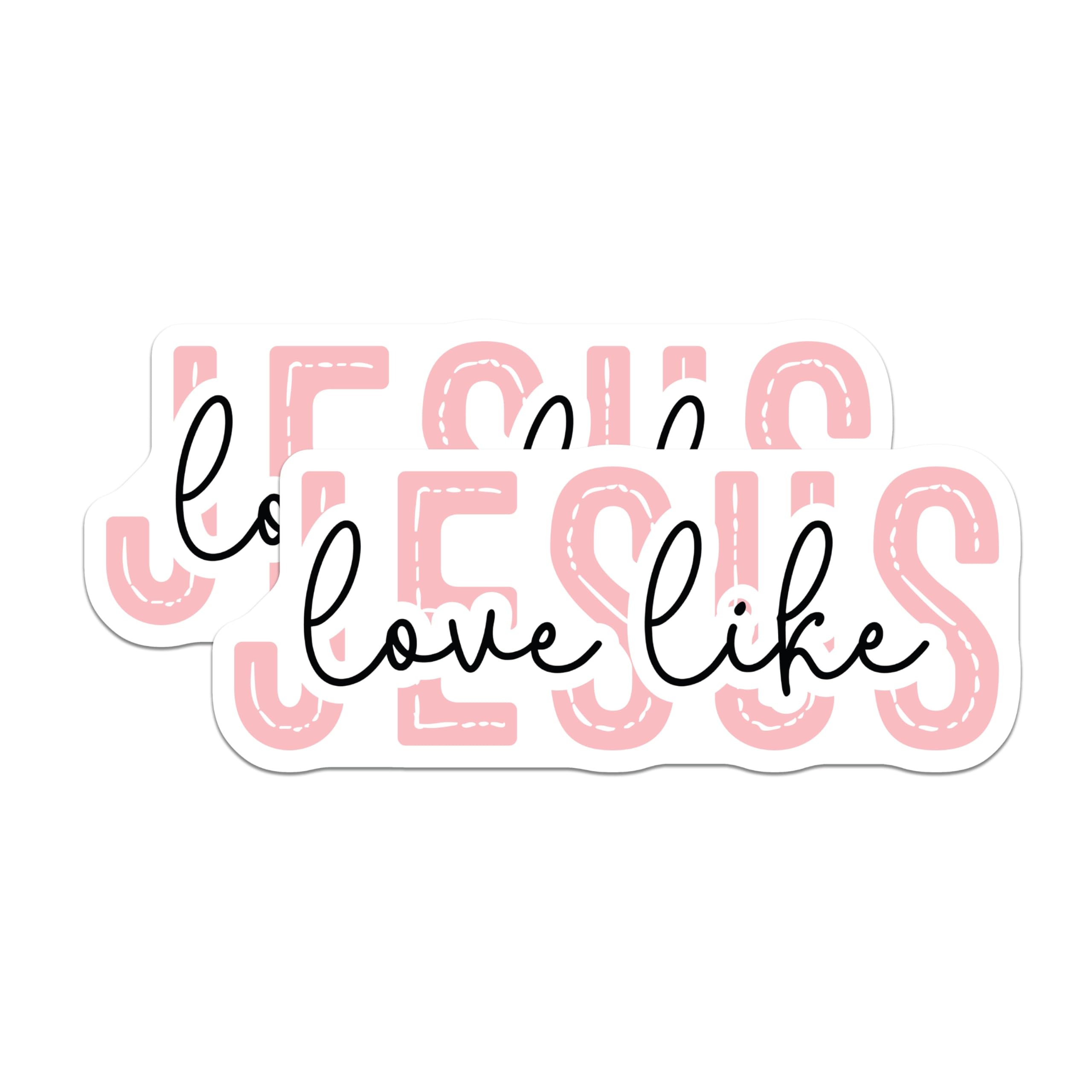 (2 Pack) Christian Faith Magnets - Love Like Jesus Religious Decor - Inspirational Quote Fridge Magnets - 5 Inches On Longest Side - Thick Durable Magnet - Made in USA - MAG29907