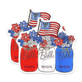 (2 Pack) Patriotic Nurse Magnets - American Flag Decor - Healthcare Appreciation Display - 5 Inches On Longest Side - Thick Durable Magnet - Made in USA - MAG30599