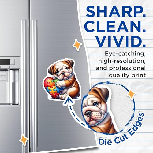 (2 Pack) Dog Lover's Decor Magnet - 5" On Longest Side - Sticks to Smooth Flat Surfaces - Made in USA - MAG9473