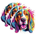 (3 Pack) Basset Hound Decals - Colorful Dog Decal - Laptop Decal - 3 Inches On Longest Side - Easy Peel & Apply - Made in USA - 3MCS0642