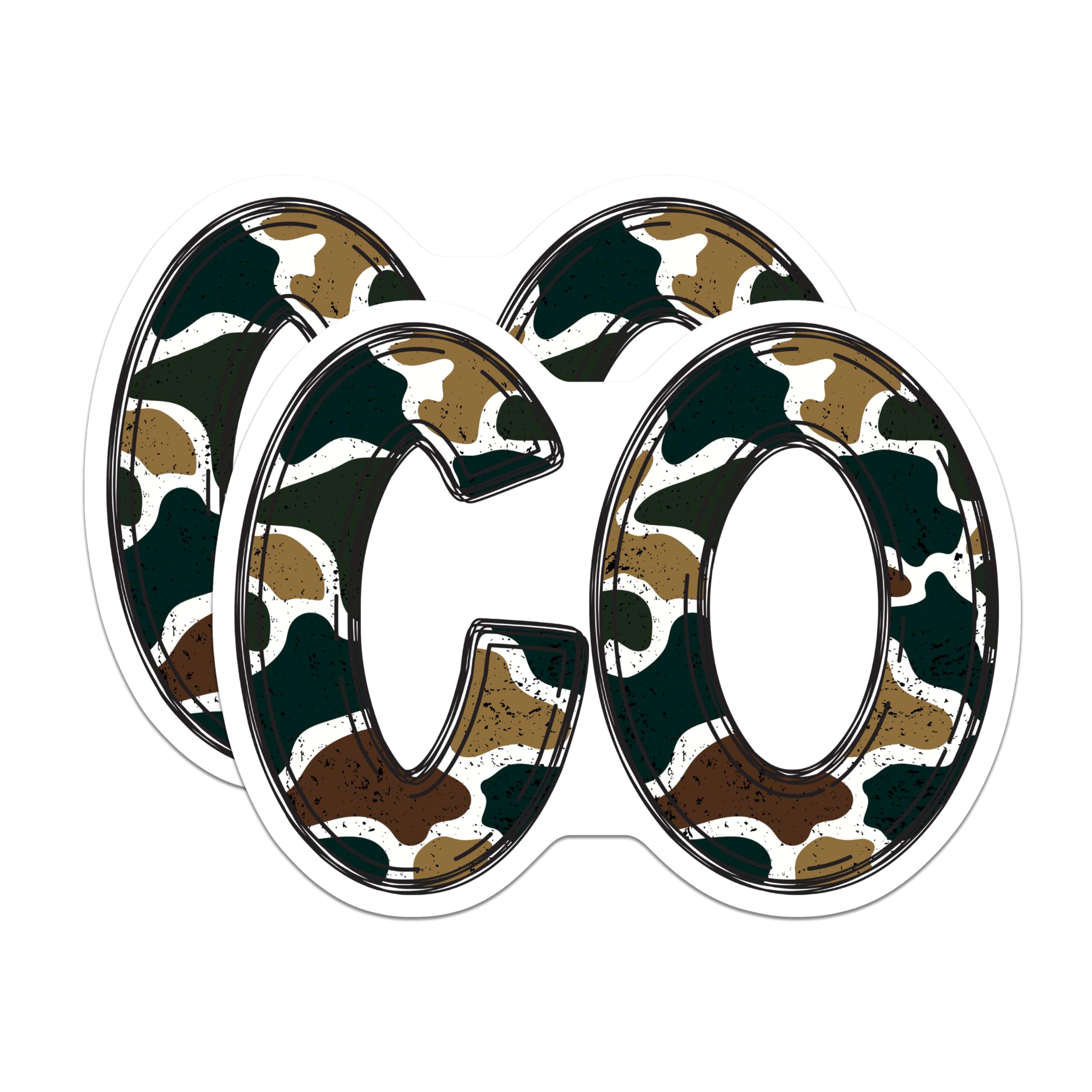 (2 Pack) Camouflage GO Magnets - Motivational Adventure Decor - Outdoor Enthusiast Style - 5 Inches On Longest Side - Thick Durable Magnet - Made in USA - MAG22025