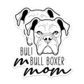 (2 Pack) Bull Boxer Mom Magnets - Boxer Dog Owner - Dog Breed Decor - Pet Parent Accessory - 5 Inches On Longest Side - Thick Durable Magnet - Made in USA - MAG27016
