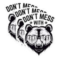 (3 Pack) Mama Bear Decals - Funny Bear Mom - Laptop Decals - 3 Inches On Longest Side - Easy Peel & Apply - Made in USA - 3MCS2222