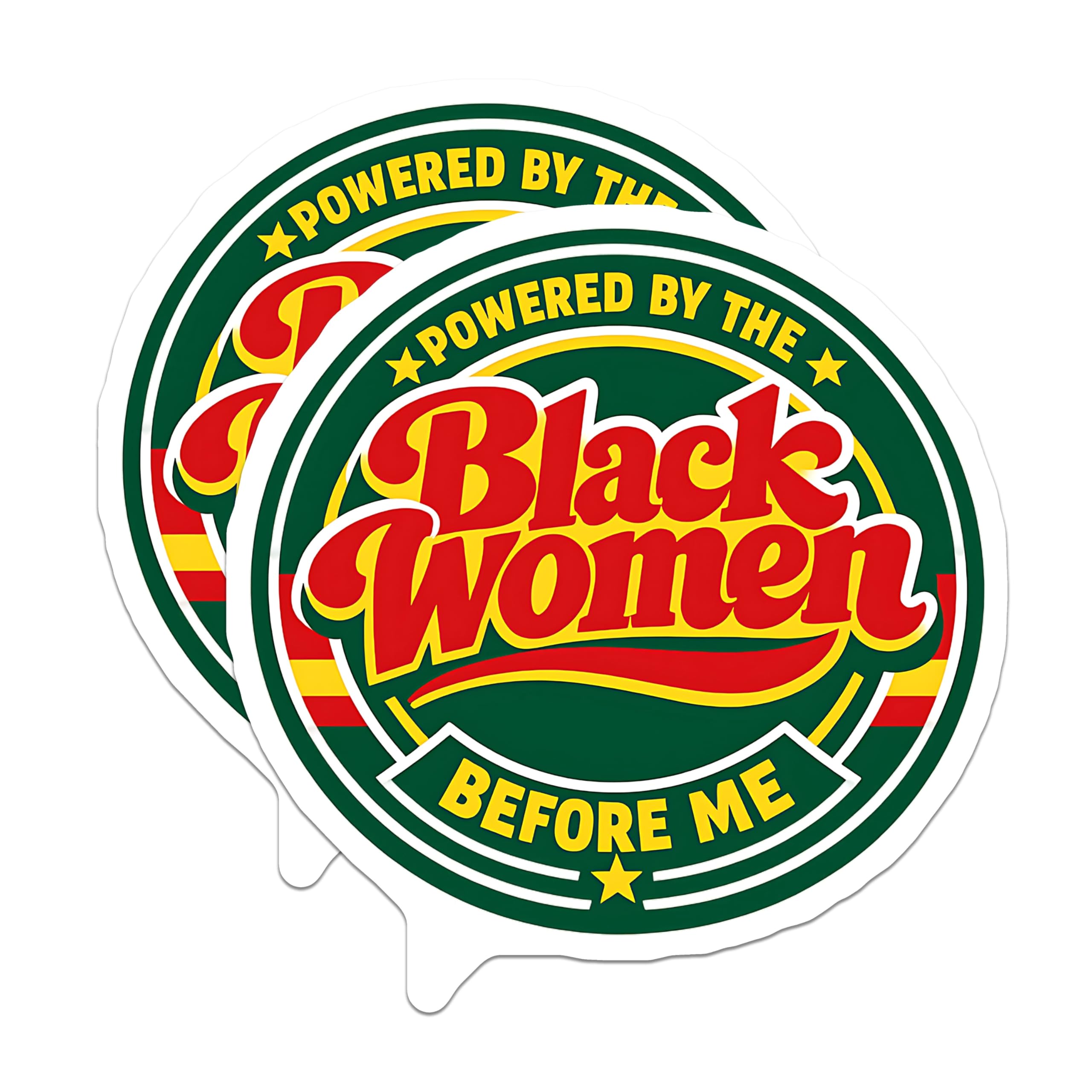 (2 Pack) Black Women Magnets - Empowerment Legacy - Ancestral Strength Decor - African American Pride - Feminist Statement - 5 Inches On Longest Side - Thick Durable Magnet - Made in USA - MAG20512