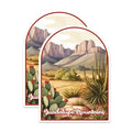 (2 Pack) Guadalupe Mountains National Park Bumper Magnet - US National Park - Choose from 63 Parks - 5" On Longest Side - Decal for Car Bumper, Laptop, Water Bottle, Wall, and Window - MAG1522
