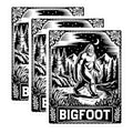 (3 Pack) Bigfoot Decals - Sasquatch Stickers - Cryptid Creature Decals - 3 Inches On Longest Side - Easy Peel & Apply - Made in USA - 3MCS4066