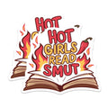 (2 Pack) Hot Girls Read Smut Magnets - Smut Reader Humor - Spicy Bookish Fan Decor - Book Lover Affirmation - 5 Inches On Longest Side - Thick Durable Magnet - Made in USA - MAG23119