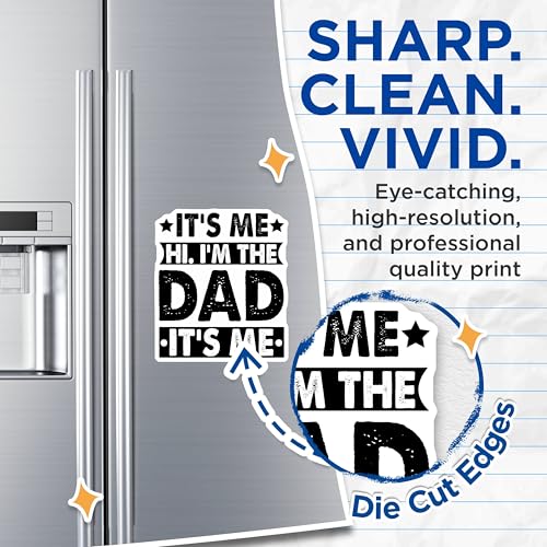 (2 Pack) Dad Fixer of All Things Magnets - Father's Day for Dad - Funny Dad Quote Magnets - Dad Joke Magnets - 5" On Longest Side - for Cars, Fridges, Toolboxes - Made in USA - MAG4111