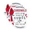 (2 Pack) Cardinals Appear When Angels are Near Stickers - Nature Bird Decals - 5" On Longest Side - Sticks to Smooth Flat Surfaces - Made in USA - BMCS8629 - BMCS8629