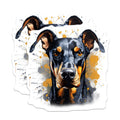 (2 Pack) Doberman Pinscher Magnets - Watercolor Dog Art - Doberman Mom Dad Decor - Pet Lover - 5 Inches On Longest Side - Thick Durable Magnet - Made in USA - MAG25431
