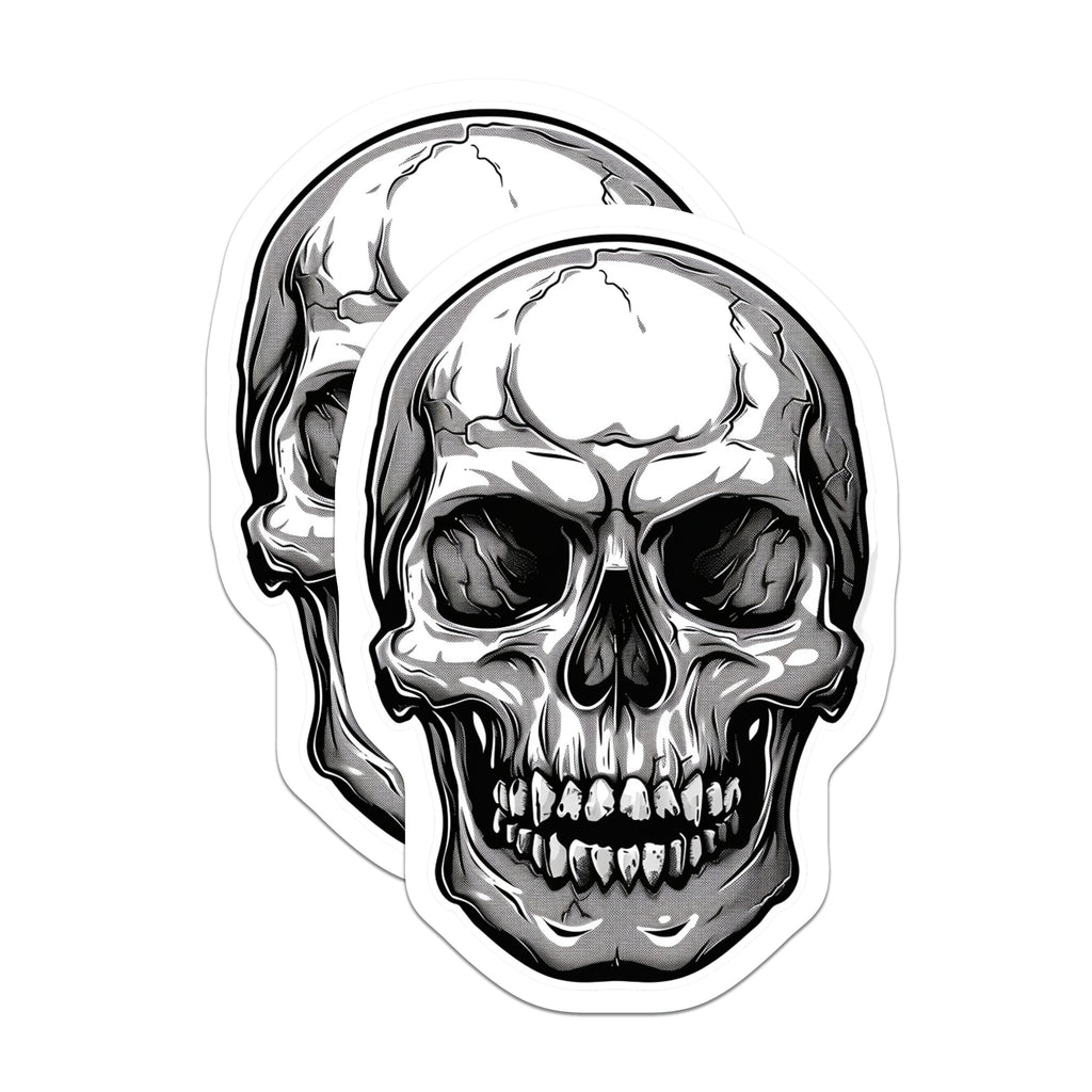(2 Pack) Skull Magnets - Gothic Decor - Dark Art Magnet Set - Macabre Kitchen Accessories - Halloween Fridge Magnet - 5 Inches On Longest Side - Thick Durable Magnet - Made in USA - MAG36136