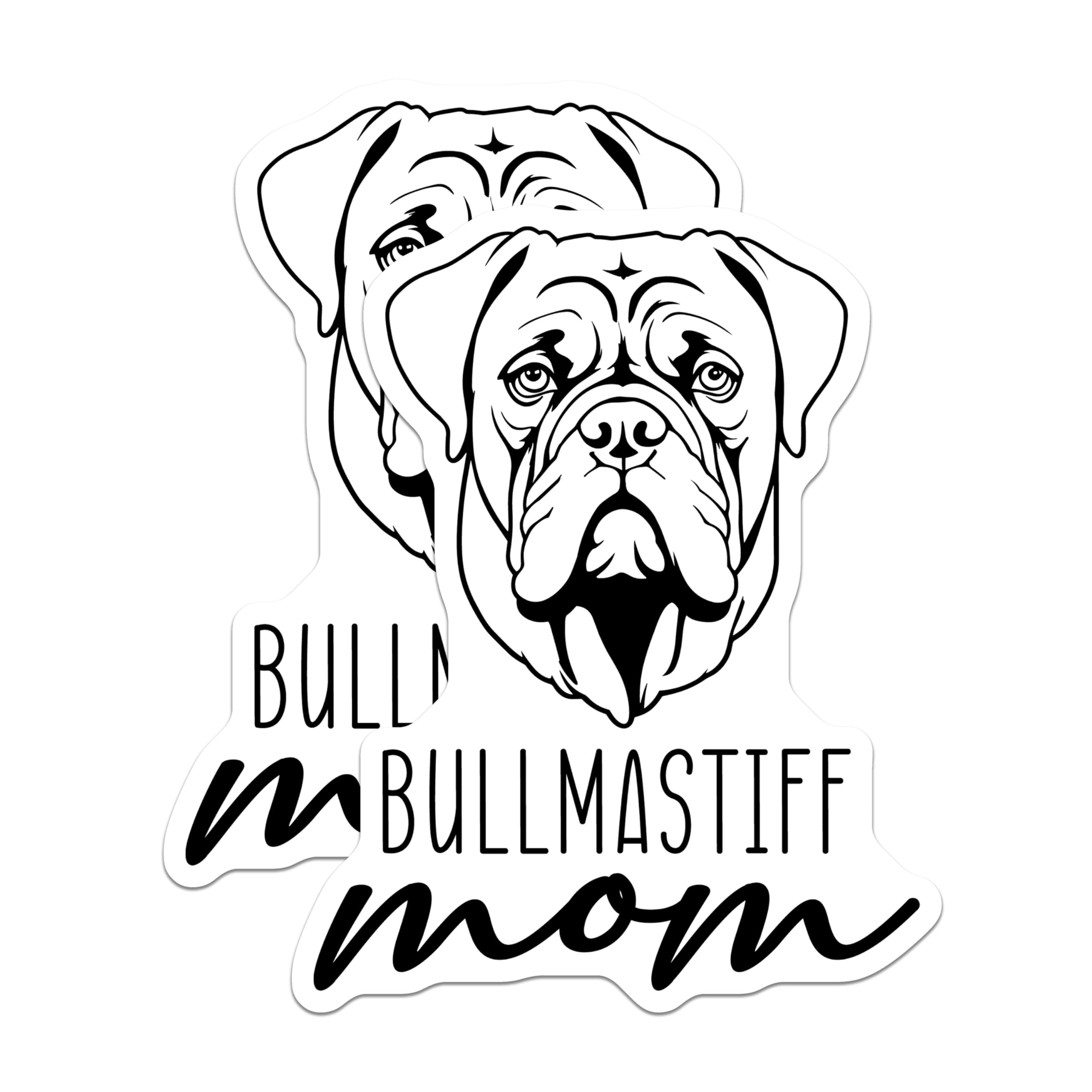 (2 Pack) Bullmastiff Mom Magnets - Dog Breed Lover - Pet Parent Accessory - Canine Enthusiast Decor for Owners - 5 Inches On Longest Side - Thick Durable Magnet - Made in USA - MAG27025