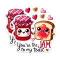 (2 Pack) Cute Jam Toast Magnets - Cartoon Food - Fun Kitchen Decor - 5" On Longest Side - for Cars, Refrigerators, Toolboxes, Lockers - Made in USA BMCS3514
