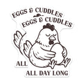 (2 Pack) Eggs & Cuddles Chicken Magnets - Funny Farm Animal Fridge Decor - Cute Hen Kitchen Magnets - Backyard Chicken Owners - 5" - Durable Magnet - Made in USA - MAG38052
