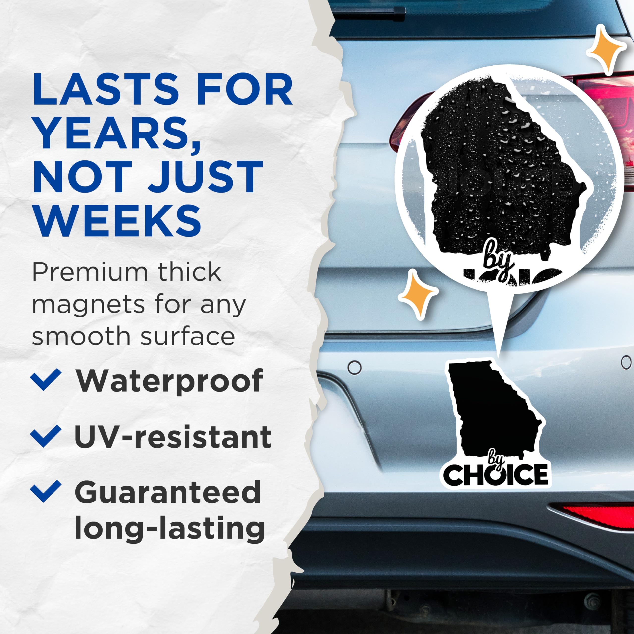 (2 Pack) Georgia State Magnets - by Choice - Refrigerator Magnets - 5" On Longest Side - Premium Magnet - for Cars, Refrigerators, Toolboxes, Lockers - Made in USA - MAG17738