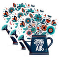 (3 Pack) Spring Flowers Decals - Watering Can Art - Laptop Decal - 3 Inches On Longest Side - Easy Peel & Apply - Made in USA - 3MCS6765