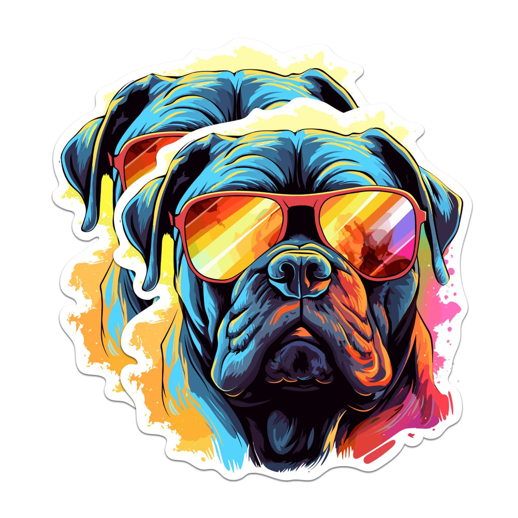 (2 Pack) Cane Corso Dog Magnets - Cane Corso with Sunglasses - Choose FromOver 100 Dog Breeds - 5" On Longest Side - Premium Magnet - Made in USA - MAG0332
