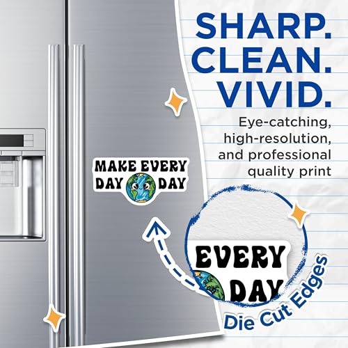 (2 Pack) Inspirational Earth Magnets Magnets - 5" On Longest Side - Made in USA - Sticks to Refrigerators & Metal Surfaces - MAG8436