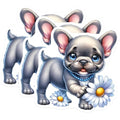 (3 Pack) French Bulldog Decals - Cute Puppy Stickers - Laptop Decal Set - 3 Inches On Longest Side - Easy Peel & Apply - Made in USA - 3MCS8333