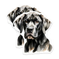 (2 Pack) Great Dane Dog Magnets - Artistic Pet Decor - Dog Lover Refrigerator Magnets - 5" On Longest Side - Premium Magnet - for Cars, Refrigerators, Toolboxes, Lockers - Made in USA - MAG14512