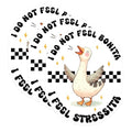 (3 Pack) I Do Not Feel Bonita Decals - Stress Goose Meme - Funny Laptop Stickers - 3 Inches On Longest Side - Easy Peel & Apply - Made in USA - 3MCS8437