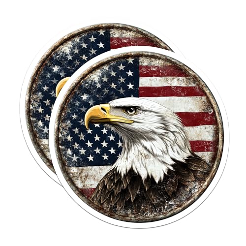 (2 Pack) Patriotic Decor Magnet - 5" On Longest Side - Sticks to Smooth Flat Surfaces - Made in USA - MAG10036